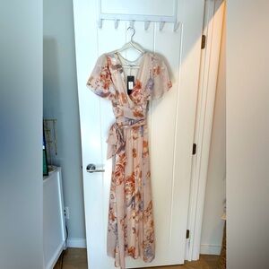 NEW - Tie Waist Floral Maxi Dress OneTheLand